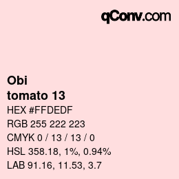 Code couleur: Obi - tomato 13 | qconv.com