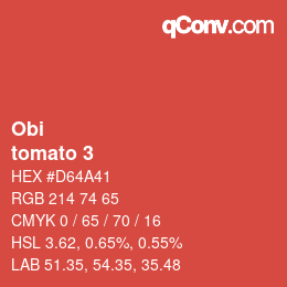 Farbcode: Obi - tomato 3 | qconv.com