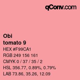 Code couleur: Obi - tomato 9 | qconv.com