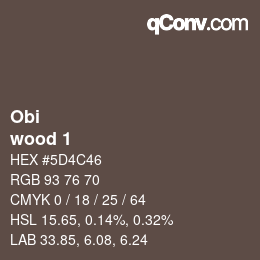 Farbcode: Obi - wood 1 | qconv.com