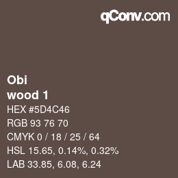 Código de color: Obi - wood 1 | qconv.com