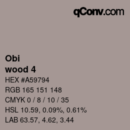 カラーコード: Obi - wood 4 | qconv.com