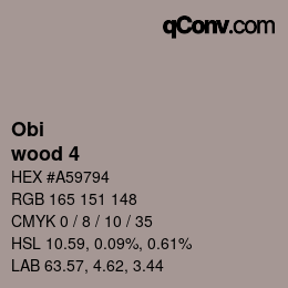 颜色代码: Obi - wood 4 | qconv.com