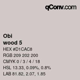 カラーコード: Obi - wood 5 | qconv.com