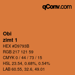 Código de color: Obi - zimt 1 | qconv.com