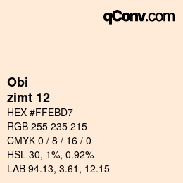 Farbcode: Obi - zimt 12 | qconv.com