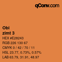 Color code: Obi - zimt 3 | qconv.com