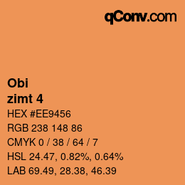 Color code: Obi - zimt 4 | qconv.com