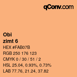 Color code: Obi - zimt 6 | qconv.com