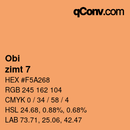 Color code: Obi - zimt 7 | qconv.com