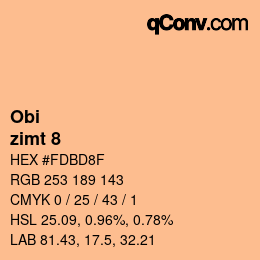 Código de color: Obi - zimt 8 | qconv.com