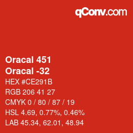 カラーコード: Oracal 451 - Oracal -32 | qconv.com