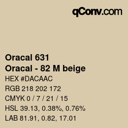 カラーコード: Oracal 631 - Oracal - 82 M beige | qconv.com