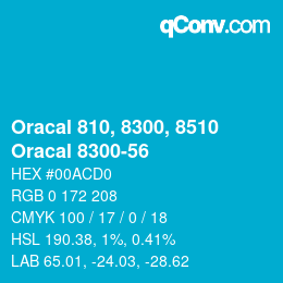 Farbcode: Oracal 810, 8300, 8510 - Oracal 8300-56 | qconv.com