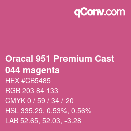 Farbcode: Oracal 951 Premium Cast - 044 magenta | qconv.com