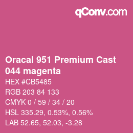 Code couleur: Oracal 951 Premium Cast - 044 magenta | qconv.com
