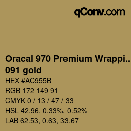 Farbcode: Oracal 970 Premium Wrapping Cast - 091 gold | qconv.com