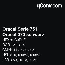 Farbcode: Oracal Serie 751 - Oracal 070 schwarz | qconv.com