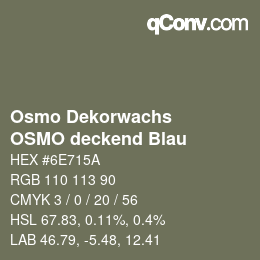 Farbcode: Osmo Dekorwachs - OSMO deckend Blau | qconv.com