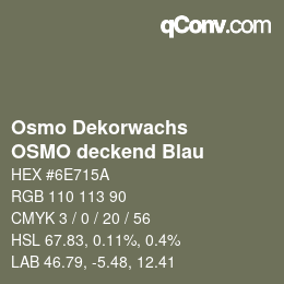 Código de color: Osmo Dekorwachs - OSMO deckend Blau | qconv.com
