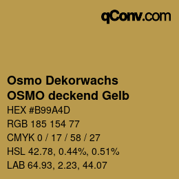 Código de color: Osmo Dekorwachs - OSMO deckend Gelb | qconv.com