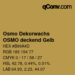 カラーコード: Osmo Dekorwachs - OSMO deckend Gelb | qconv.com