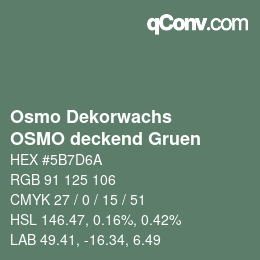 Farbcode: Osmo Dekorwachs - OSMO deckend Gruen | qconv.com