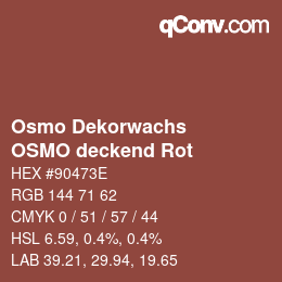 Farbcode: Osmo Dekorwachs - OSMO deckend Rot | qconv.com