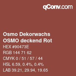 カラーコード: Osmo Dekorwachs - OSMO deckend Rot | qconv.com
