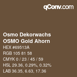 カラーコード: Osmo Dekorwachs - OSMO Gold Ahorn | qconv.com