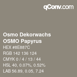 Code couleur: Osmo Dekorwachs - OSMO Papyrus | qconv.com