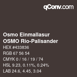 Code couleur: Osmo Einmallasur - OSMO Rio-Palisander | qconv.com