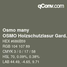 Código de color: Osmo many - OSMO Holzschutzlasur Gard Gruen | qconv.com