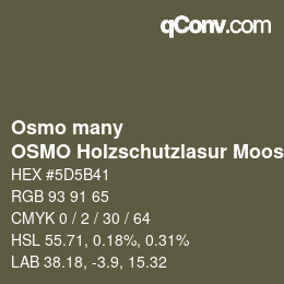 Code couleur: Osmo many - OSMO Holzschutzlasur Moosgruen | qconv.com