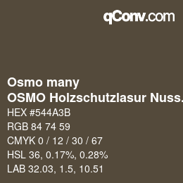 Code couleur: Osmo many - OSMO Holzschutzlasur Nussbaum | qconv.com