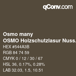 カラーコード: Osmo many - OSMO Holzschutzlasur Nussbaum | qconv.com