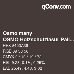 カラーコード: Osmo many - OSMO Holzschutzlasur Palisander | qconv.com