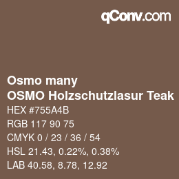 カラーコード: Osmo many - OSMO Holzschutzlasur Teak | qconv.com