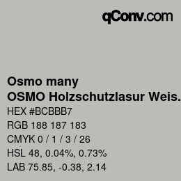 Código de color: Osmo many - OSMO Holzschutzlasur Weiss | qconv.com