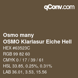 Código de color: Osmo many - OSMO Klarlasur Eiche Hell | qconv.com