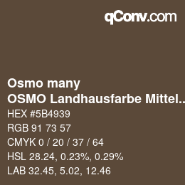 Código de color: Osmo many - OSMO Landhausfarbe Mittelbraun | qconv.com