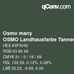 Código de color: Osmo many - OSMO Landhausfarbe Tannengruen | qconv.com