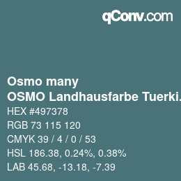 カラーコード: Osmo many - OSMO Landhausfarbe Tuerkisblau | qconv.com