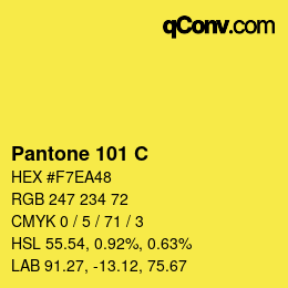 颜色代码: Pantone 101 C | qconv.com