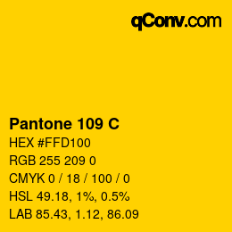 颜色代码: Pantone 109 C | qconv.com