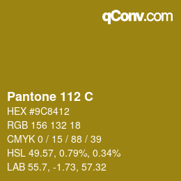 Code couleur: Pantone 112 C | qconv.com