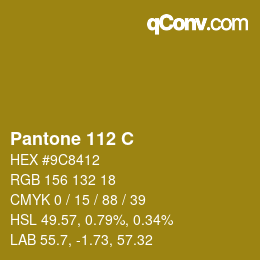 颜色代码: Pantone 112 C | qconv.com