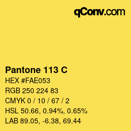 Code couleur: Pantone 113 C | qconv.com