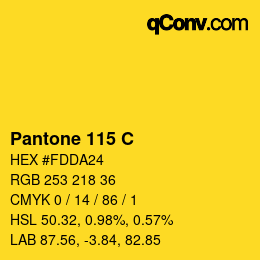 Code couleur: Pantone 115 C | qconv.com