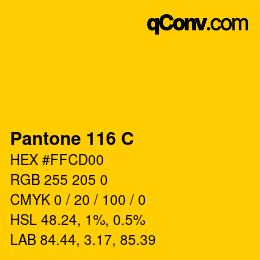 カラーコード: Pantone 116 C | qconv.com